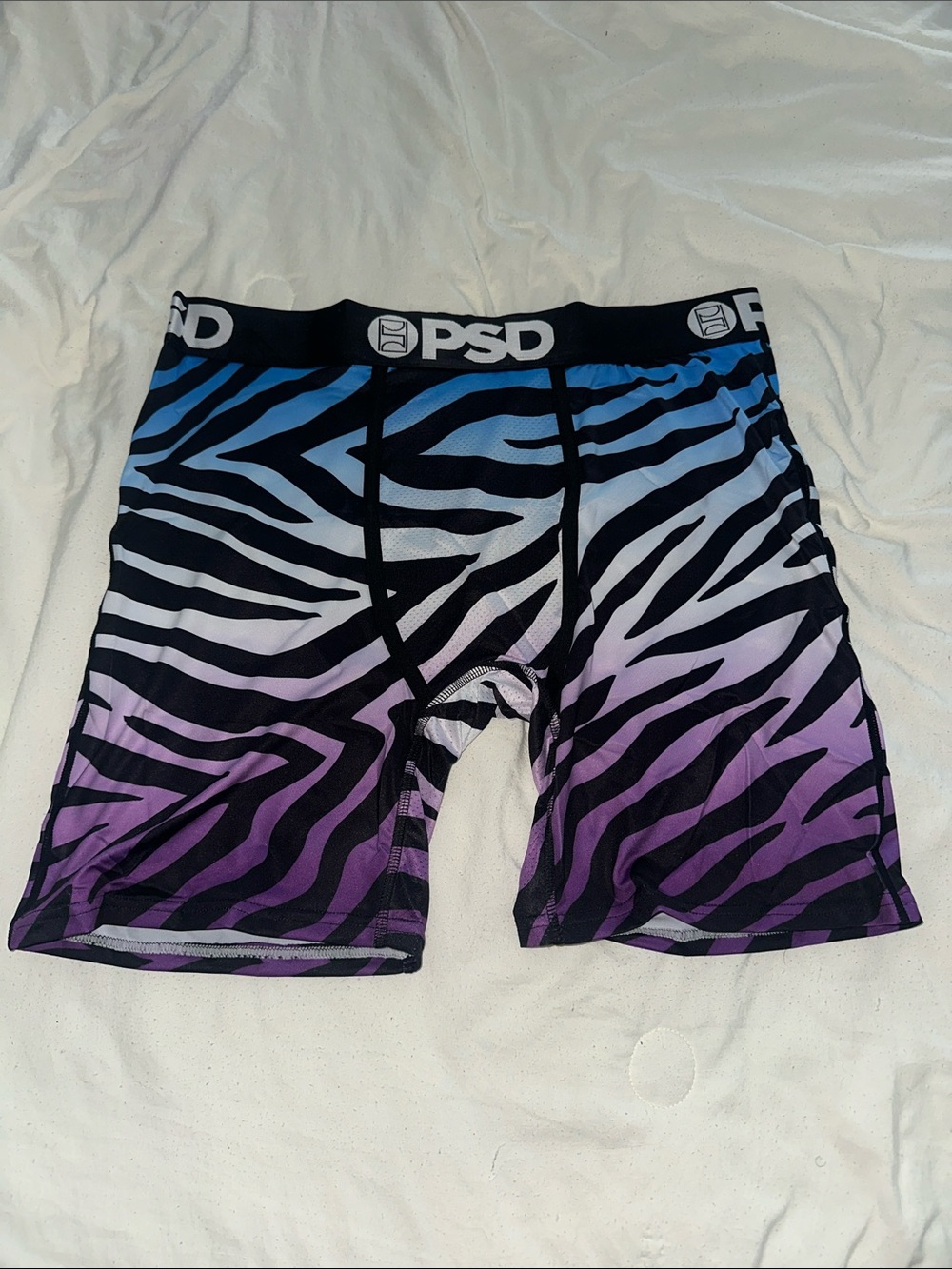 PSD Gradient Zebra Boxer Briefs - Blue, Purple, Black